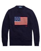 American Flag Polo Sweater