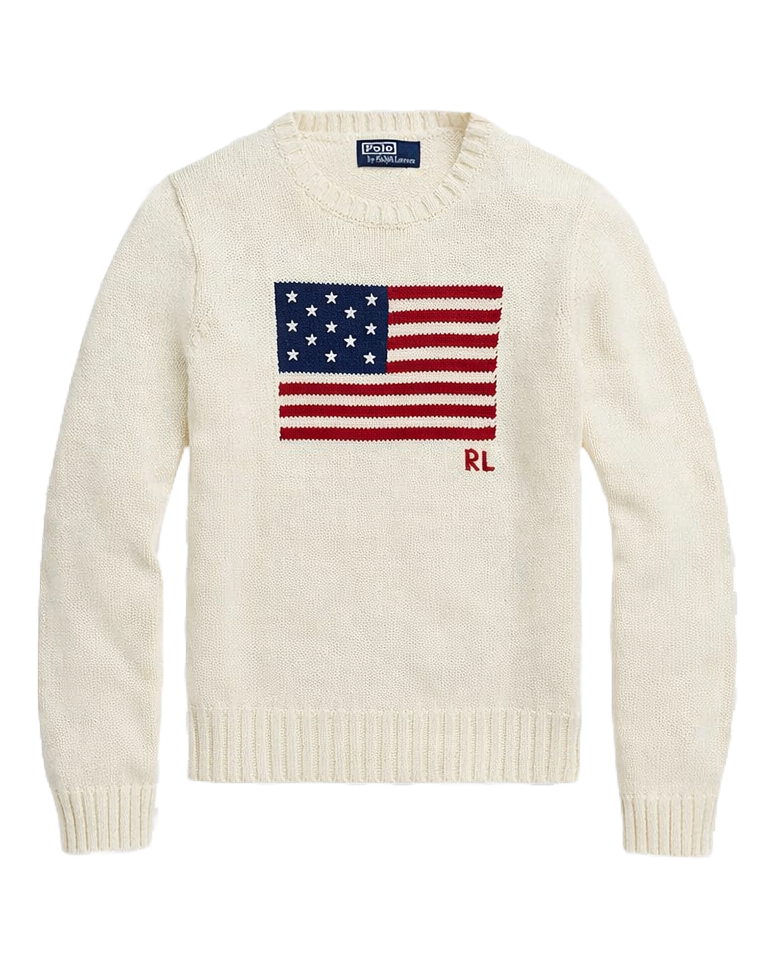 American Flag Polo Sweater