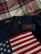 American Flag Polo Sweater