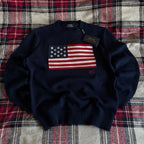 American Flag Polo Sweater